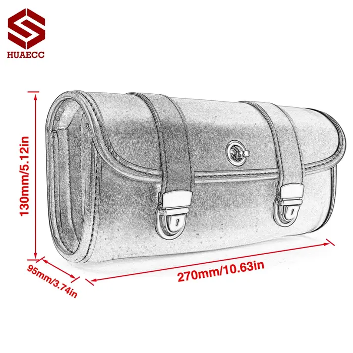 Sac à outils en forme de baril pour moto