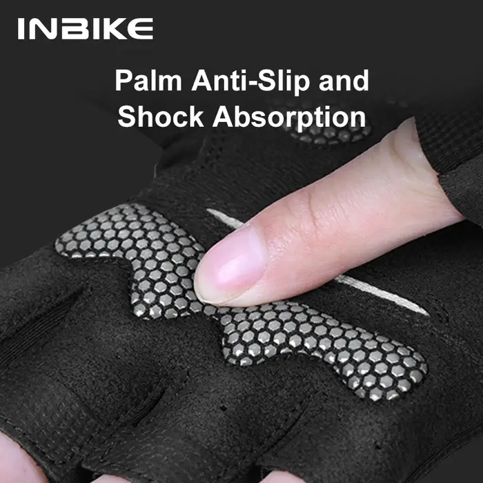 INBIKE demi doigt gants de cyclisme 2025 été unisexe respirant amorti résistant à l'abrasion vtt route VTT accessoires