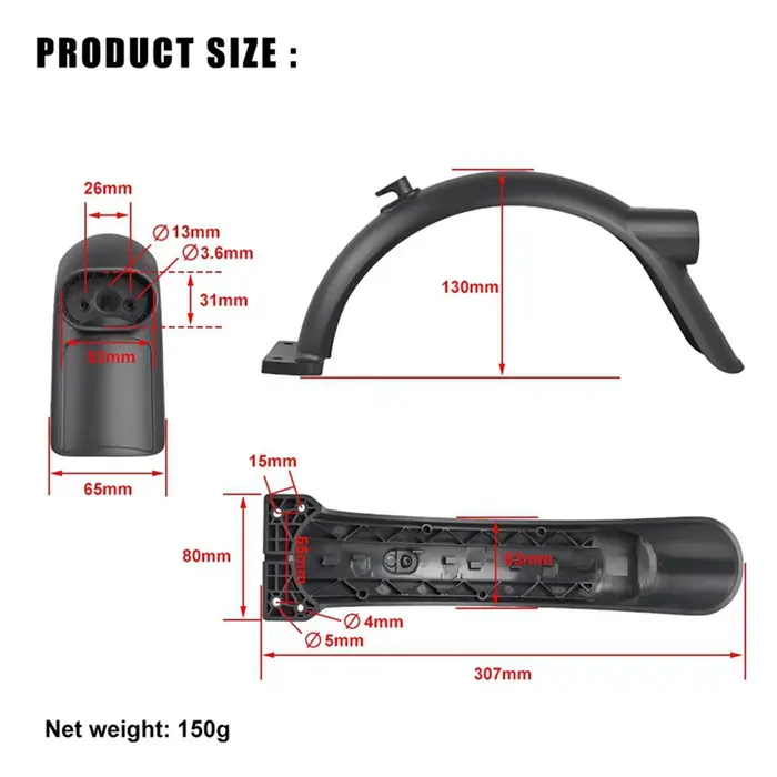 Garde arrière de Scooter électrique pour Xiaomi 4 Lite (2e génération) accessoires d'aile