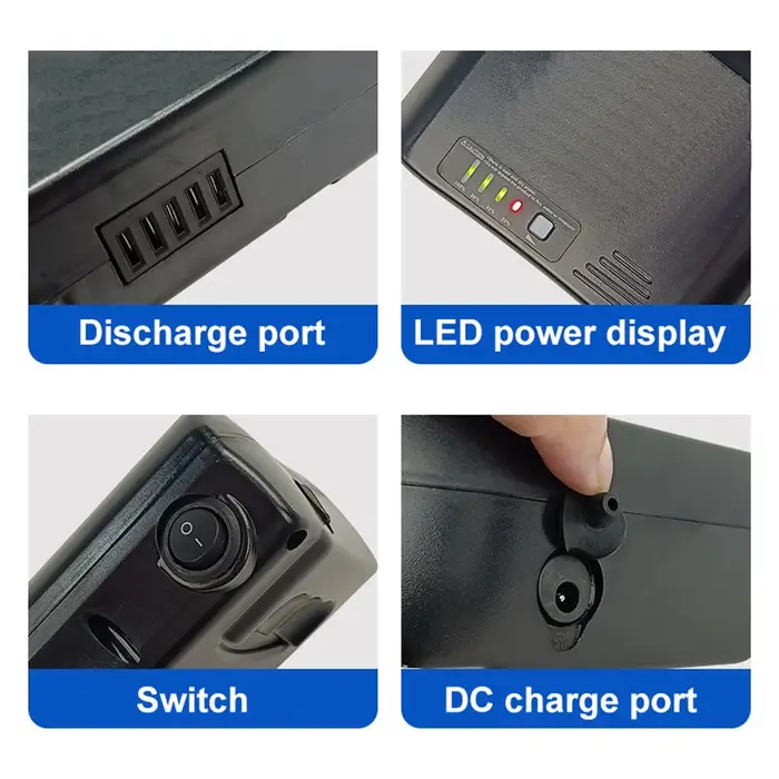 36V 10.4Ah 12ah 14ah support arrière E batterie de vélo 24V 48V 10.5ah pour O2Feel Move CRS assistance hybride