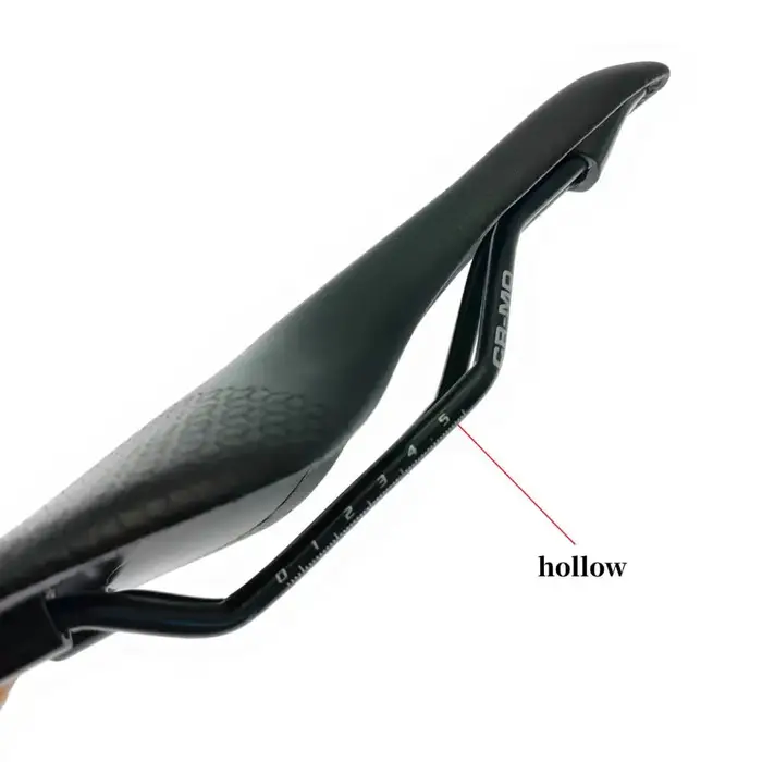 Selle de vélo en cuir marron creux