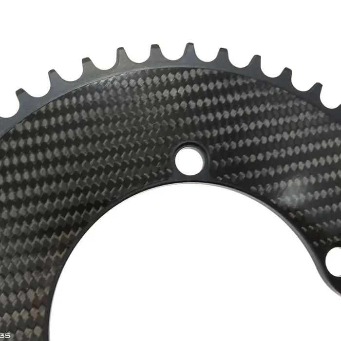 LEESE plateau unique 110 BCD-4Bults pour vélo de route/Graclé 46T 48T 50T 52T combinaison de fibres de carbone boucles