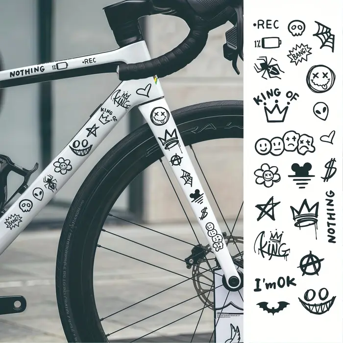 Ensemble d'autocollants pour cadre de vélo