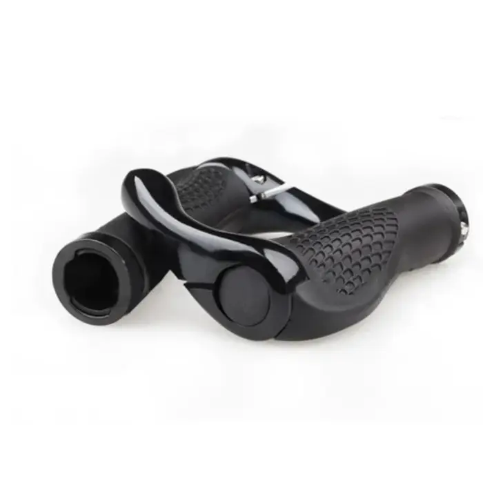 1 paire de poignées de guidon de vélo ergonomiques antidérapantes, couvercle de poignée en alliage d
