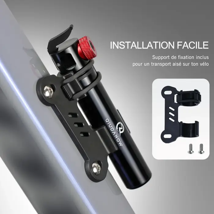 Mini pompe à vélo portable, gonfleur manuel pour pneus et ballons, compatible valves Schrader, Presta et Clik, accessoires pour VTT et vélo de route