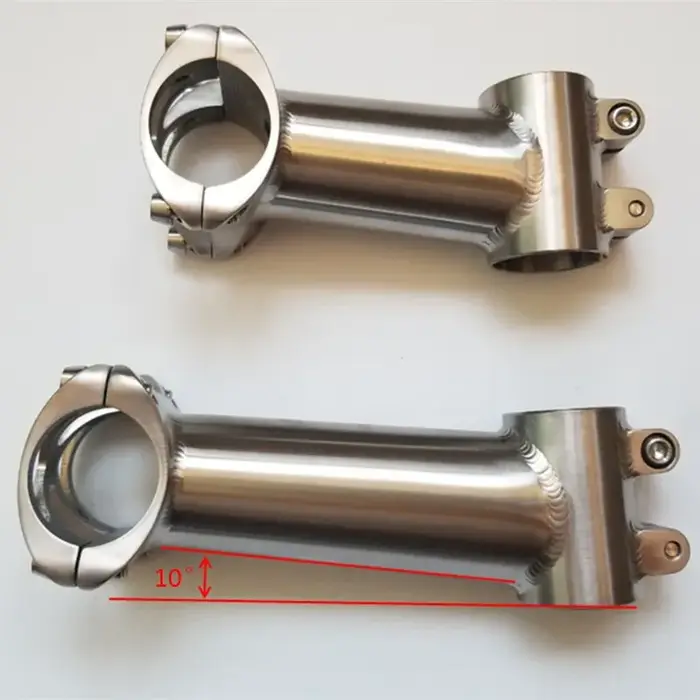 Potence en titane pour guidon de vélo de route et VTT, dimensions 31.8mm/25.4mm x 80/90/100/110/120m