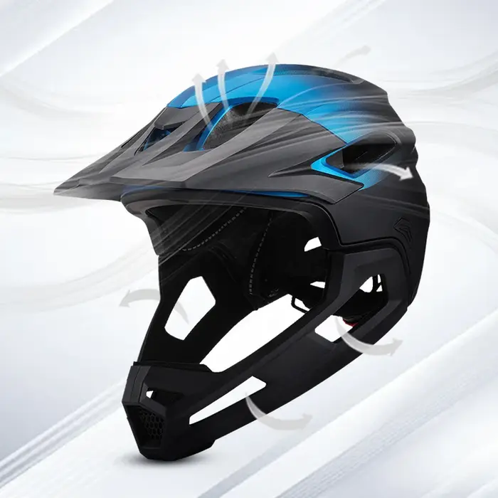 Eastinear's nouveau casque de vélo de montagne adulte intégral détachable une pièce moto équitation 