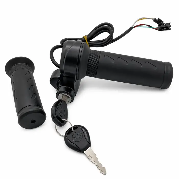 Accélérateur rotatif pour trottinette électrique avec verrouillage de contact