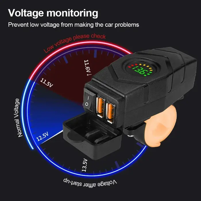 Chargeur USB pour guidon de vélo électrique 36W QC3.0
