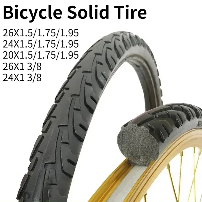 Pneus de vélo solides | 20/24/26 pouces