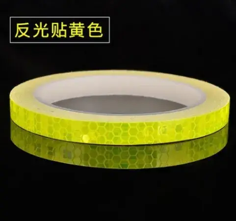 1 cm * 8 m autocollants de vélo bande réfléchissante fluorescente vtt bandes de vélo bandes de vélo 