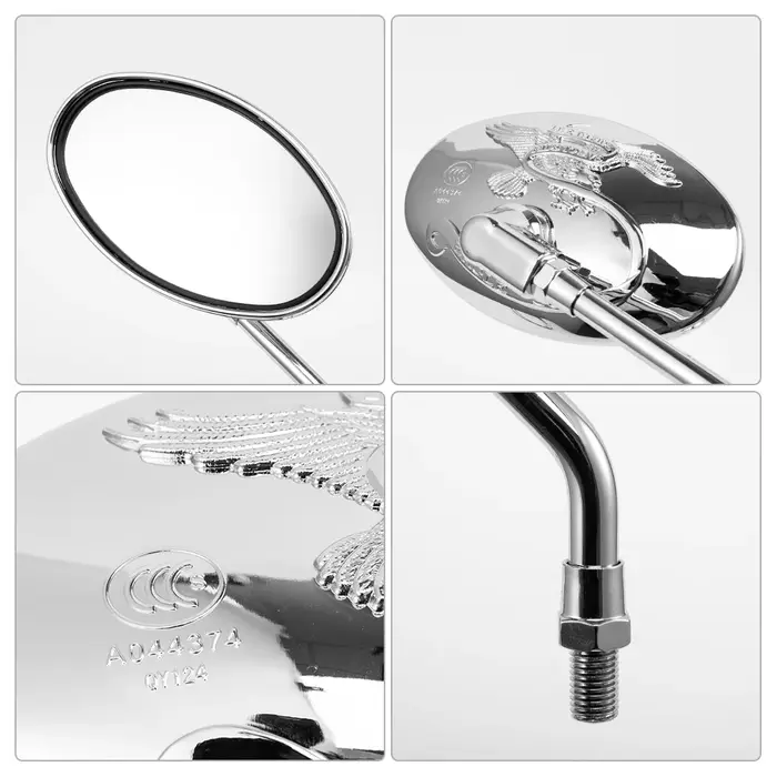 Rétroviseur universel pour moto et motocyclette électrique coque ABS Vert armée avec miroirs en verre pour Yamaha XT 600 Virago Vmax