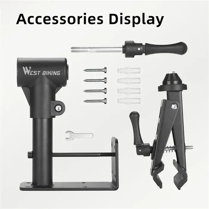 Support de réparation de vélo en acier au carbone blanc pour stationnement mural intérieur et maintenance de vélo robuste 30kg