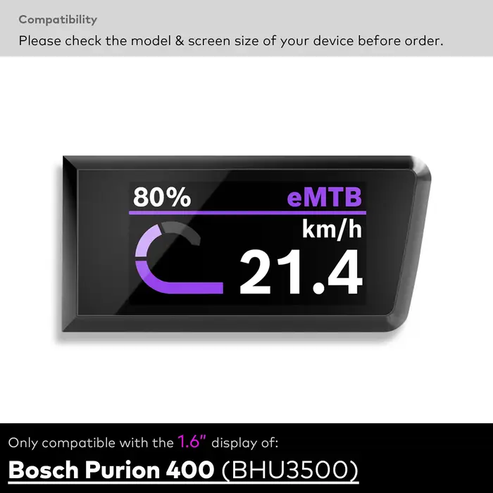Protecteur d'écran en verre trempé pour Bosch Purion 400 - BHU3500 eBike Control