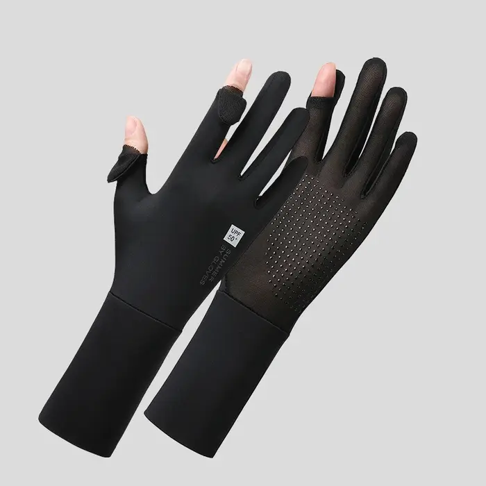 Gants de cyclisme pour femmes en soie glacée