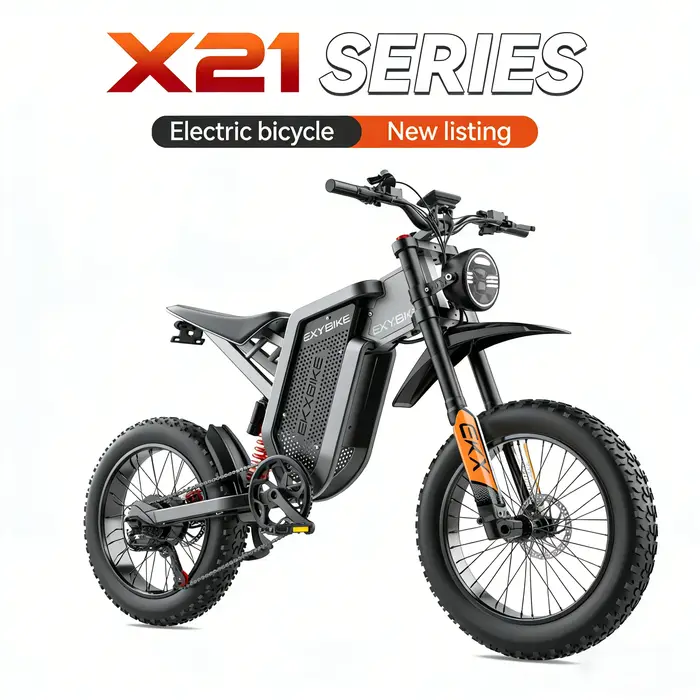 Vélo électrique EKXBike X21 Readygo pour adultes, moteur puissant de 2000W, batterie 48V35AH, vitess