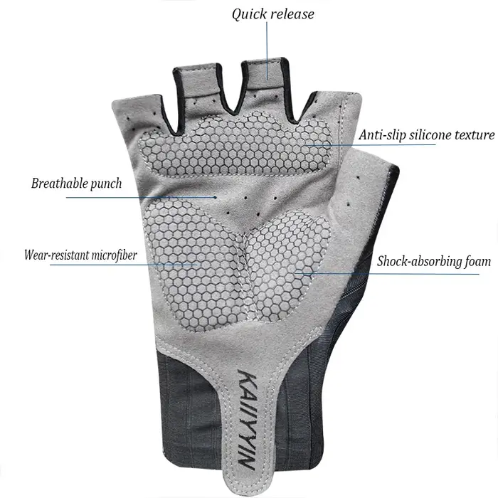 Nouveaux gants de cyclisme sur route chaussettes combinaison demi-doigt vélo hommes sport Aero