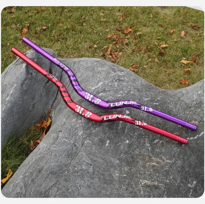 Guidon de VTT pour descente XC/AM tout-terrain, longueur 720/780 mm, hauteur de montée 50 mm, grand angle, violet, noir, rouge