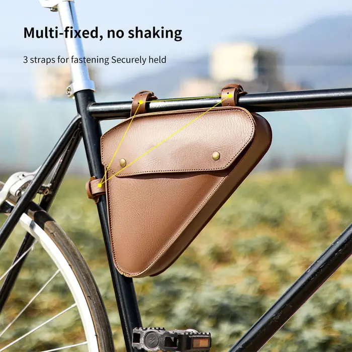 Sacs triangulaires pour poutre de vélo en cuir PVC
