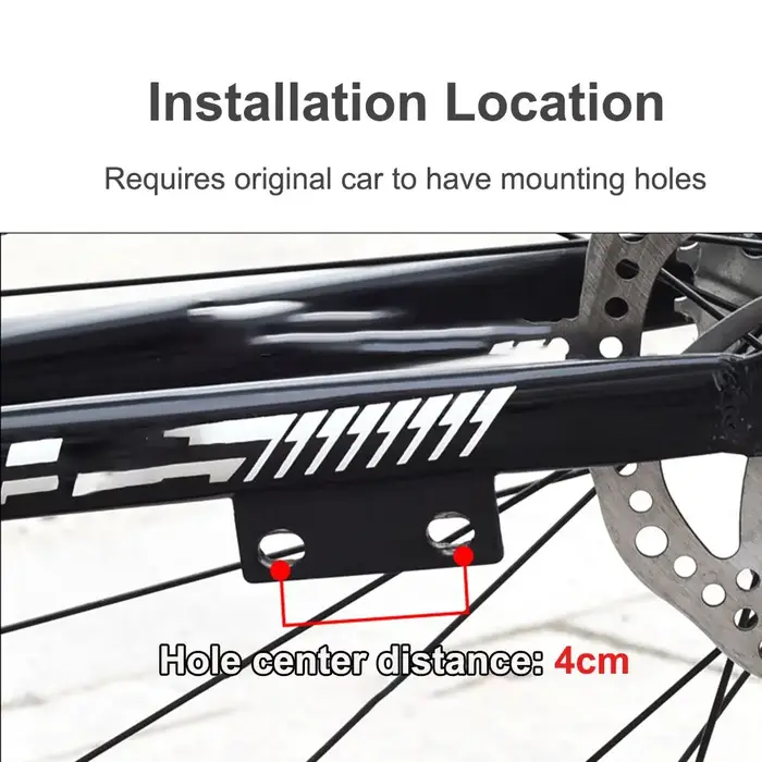 Béquille latérale noire pour VTT
