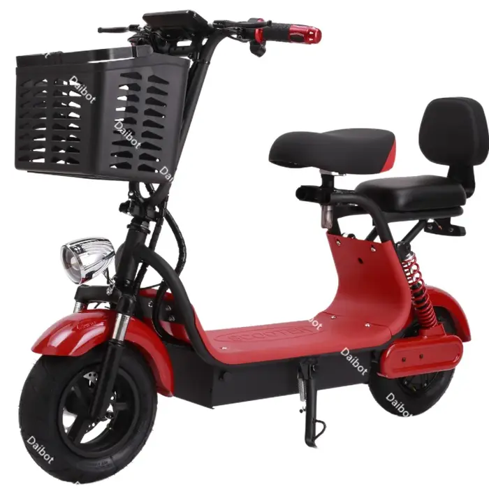Parent enfant 2 roues Scooter électrique 2 sièges pour adultes 1000W 48V famille léger