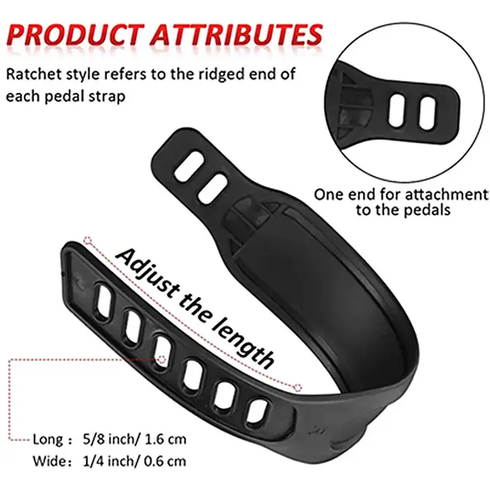 1/2 paires de sangles de pédale de vélo d'exercice, sangles universelles pour étriers de vélo de Fitness, longueur réglable, accessoires de vélo pour l'entraînement à domicile