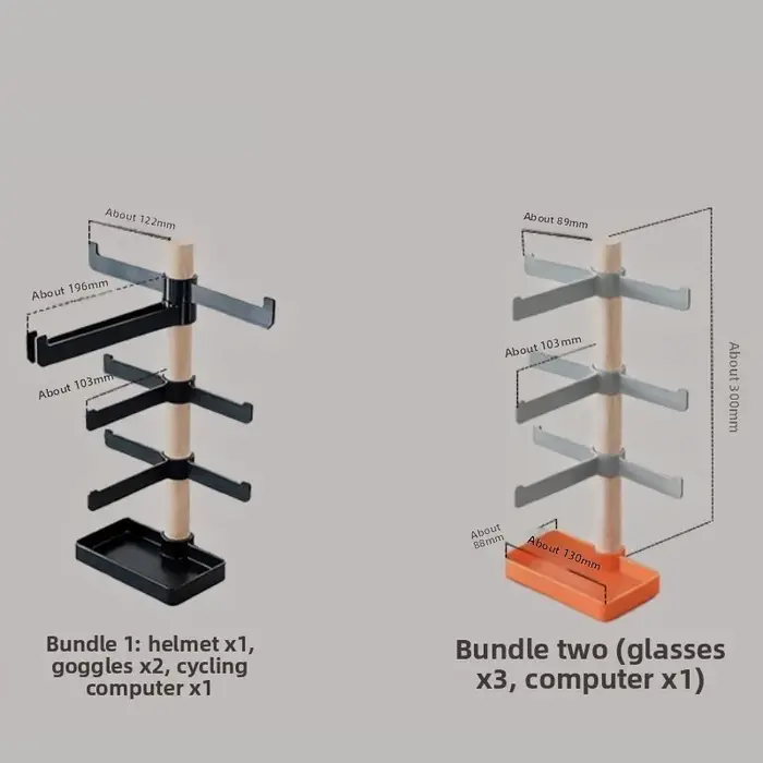 Support de rangement réglable en bois massif pour équipement de vélo