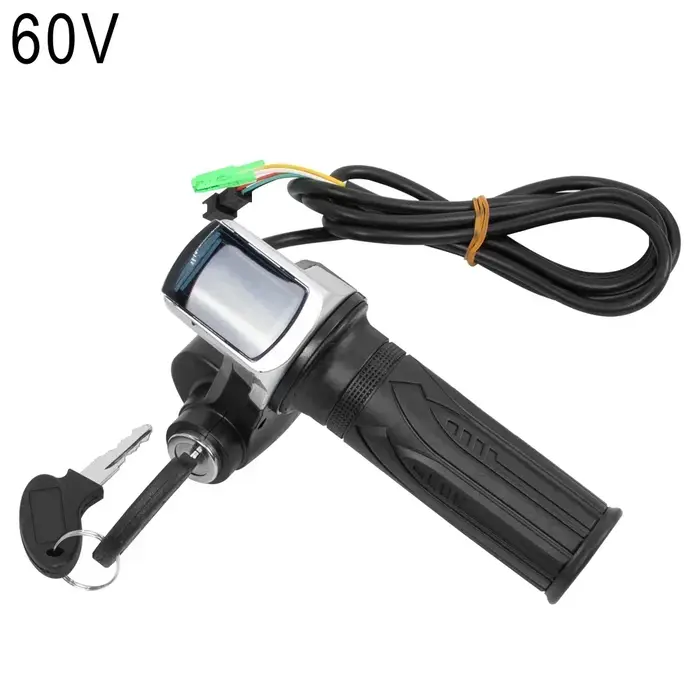 Poignée d'accélérateur de vélo électrique 36V 48V 60V, guidon de vélo électrique avec serrure, accél