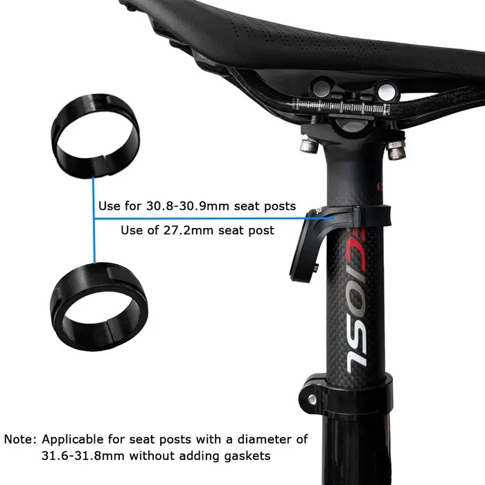 Support de selle de vélo compatible avec Garmin Varia RTL510 RTL515 RVR315 RearVue 820 Radar de recul et feu arrière