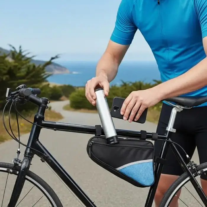 Sac de vélo triangulaire étanche de 1 L pour cadre avant