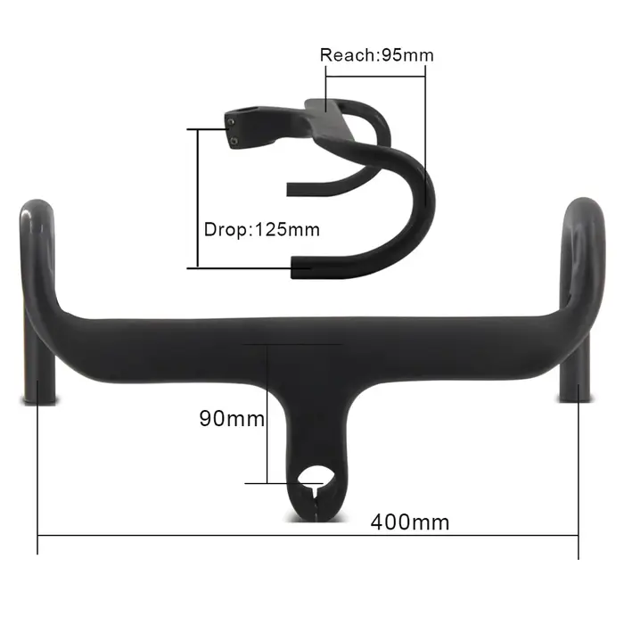 Guidon de vélo en carbone RXL SL 1-1/8 "barre de chute de route intégrée 400/420/440mm