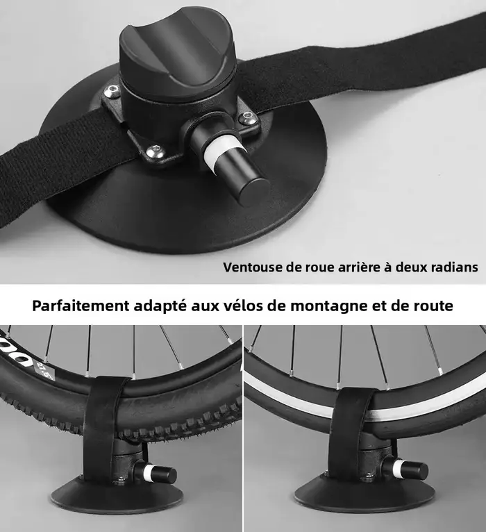 Support à ventouse Rockbros avec pompe pour porte-vélos de toit