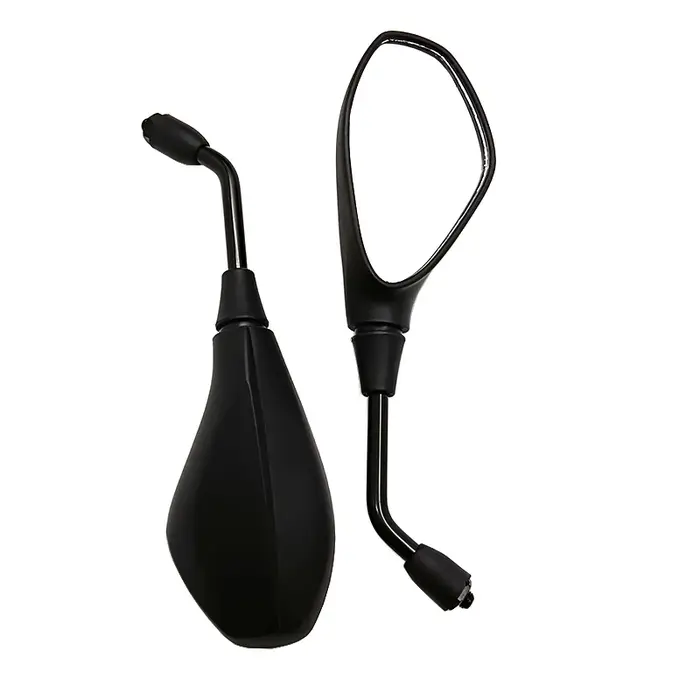 Rétroviseurs de moto, rétroviseur latéral d'extrémité de guidon noir pour Scooters ATV vélos motos 2