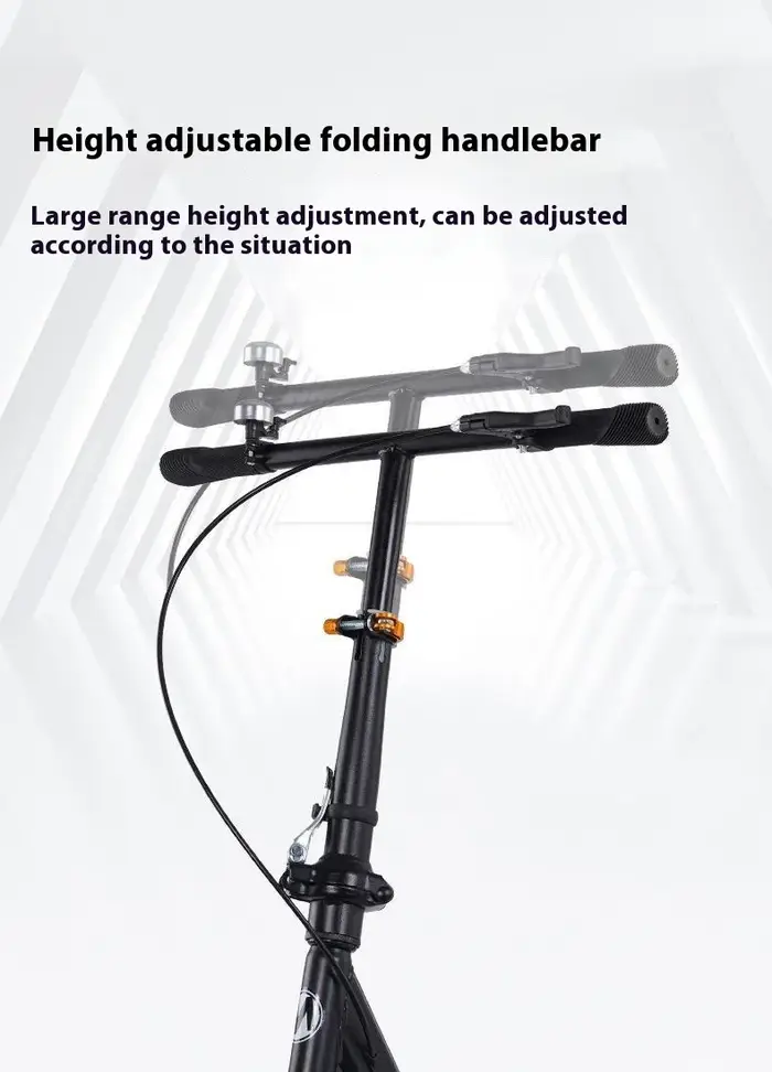 Scooter de frein à main adulte pour les adolescents pour travailler grande roue deux roues pliable Campus urbain