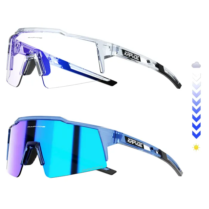 KAPVOE photochromique vélo nuit équitation lunettes UV400 vtt