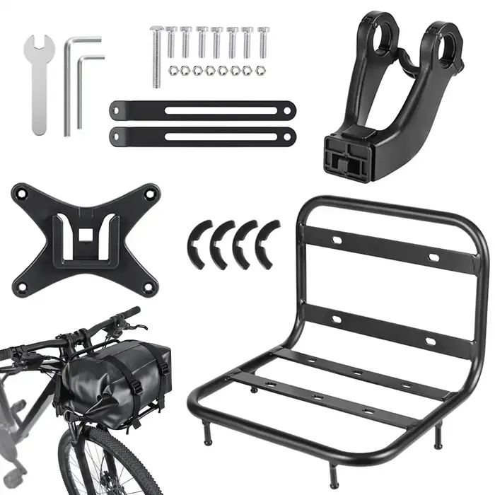 Support de fourche avant de vélo, support de transport robuste, accessoires de porte-bagages pour voyages, randonnées, enfants et adultes