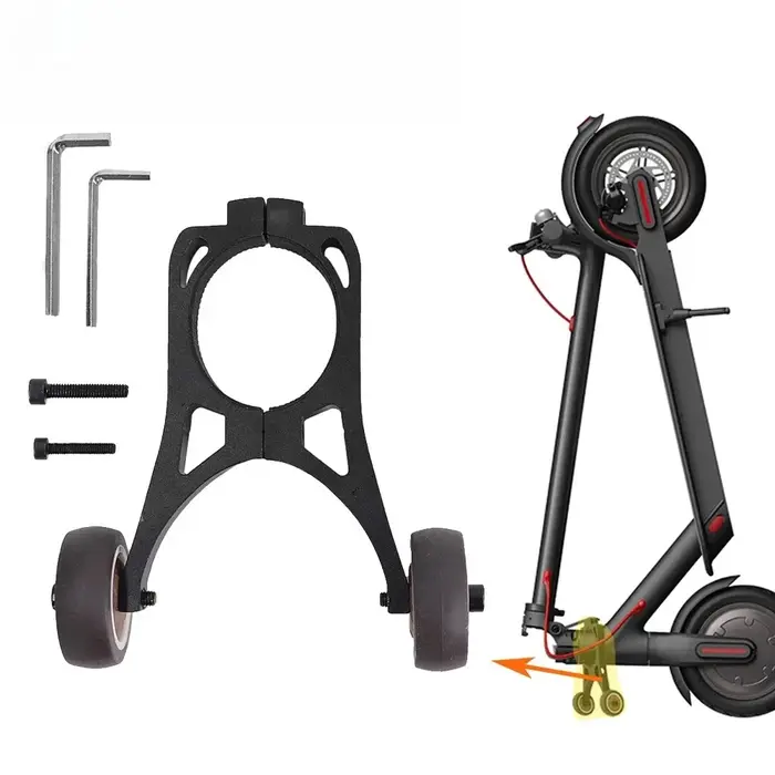 Support pliant pour Scooter électrique Xiaomi M365 1S Pro, petite roue auxiliaire, chariot inversé,