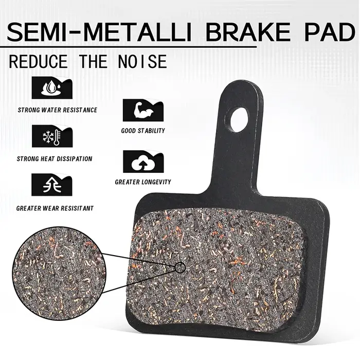 BUCKKub-Plaquettes de frein à disque semi-métalliques pour vélo de montagne