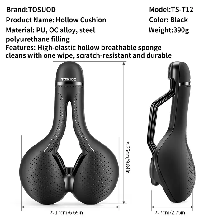 TOSUOD selle de vélo creuse respirante hommes femmes vtt