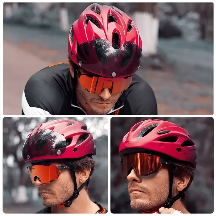 Casque de vélo avec LED feu arrière