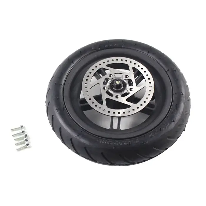 Pièces de réparation pour trottinette électrique : Pneu arrière ABVE-8 1/2X2, Roue en caoutchouc plein avec jante pour trottinette électrique 8 1/2X2