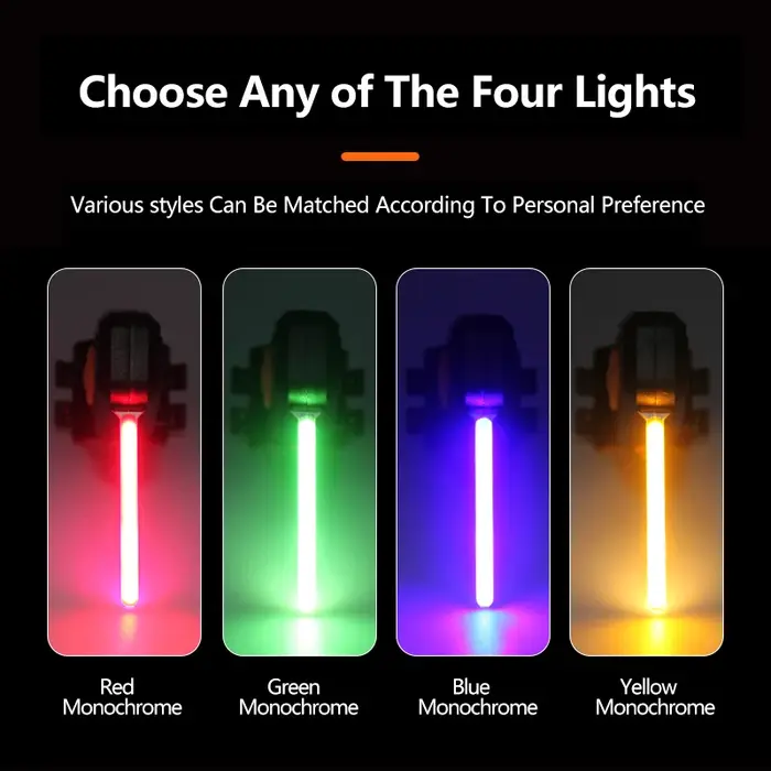 Feu Arrière Multi Modes D'éclairage USB Rechargeable Led Vélo Lumière Flash Queue Feux