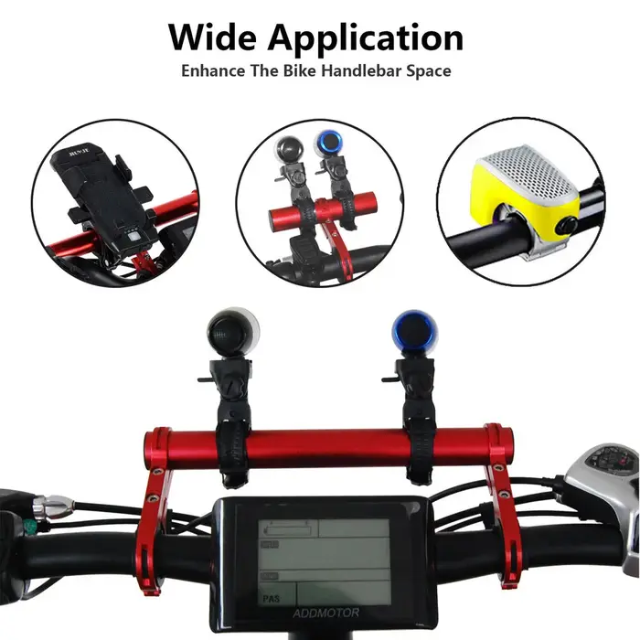 Support d'extension de guidon de vélo pour phare et GPS