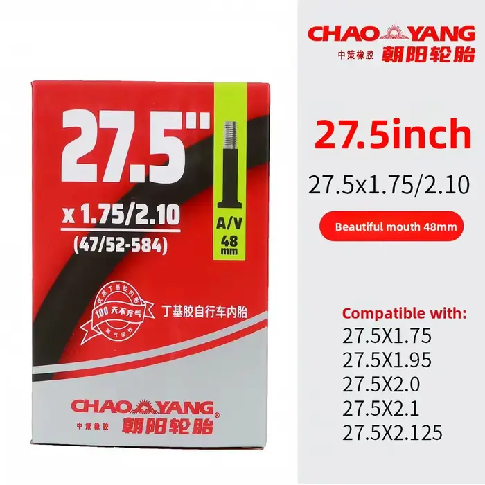 Chambre à air de vélo CHAOYANG 18 20 22 26 29 pouces - Pour pneus de 1,95 pouces, vélo pliant pour enfants, VTT, caoutchouc butyle de qualité supérieure