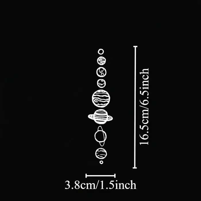 Autocollants de vélo imperméables et résistants aux UV sur le thème de l'espace galactique, 5 planèt