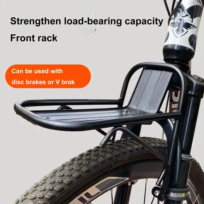 Porte-bagages avant de vélo en alliage d'aluminium