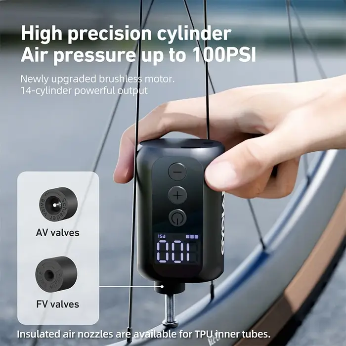 CYCLAMI 100 PSI Haute Pression Avec Écran Mini Pompe Portable Pocket Bike