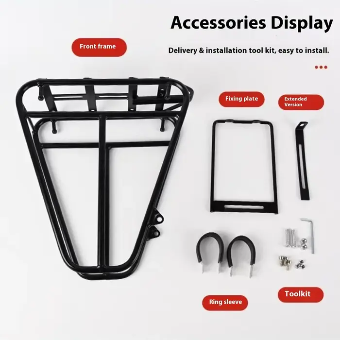 Porte-bagages avant en acier robuste de 25 kg pour vélo