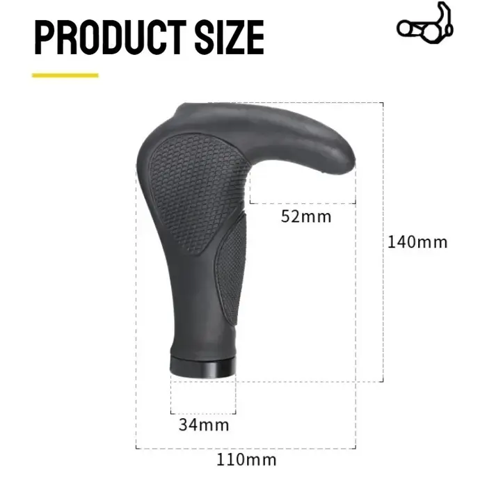 Poignée de guidon de vélo ergonomique