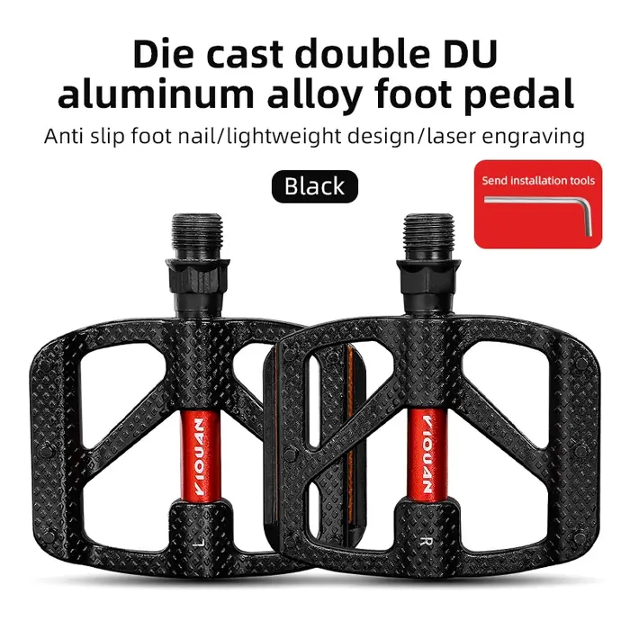 Pédales de vélo antidérapantes en alliage d'aluminium